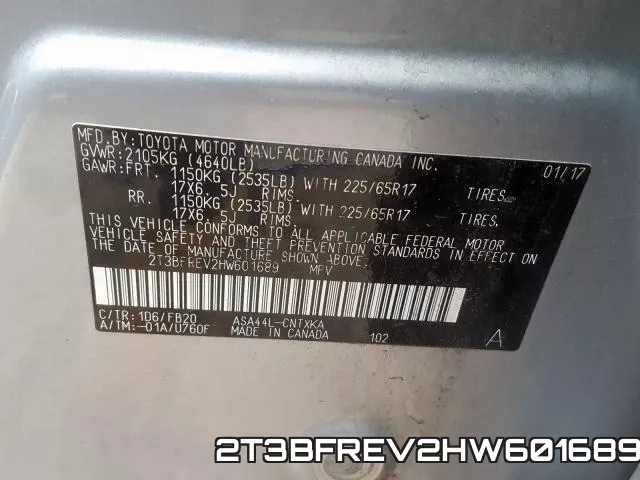 2T3BFREV2HW601689 фото 2