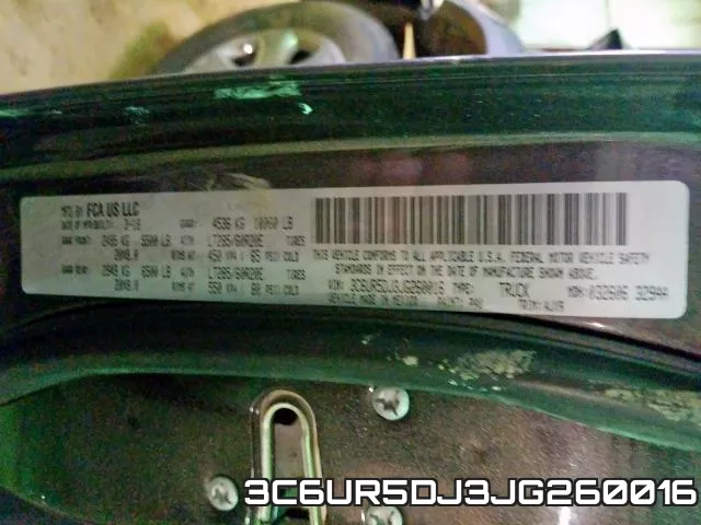 3C6UR5DJ3JG260016 фото 2