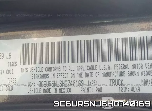 3C6UR5NJ6HG740169 фото 6