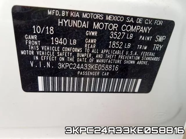 3KPC24A33KE058816 фото 2