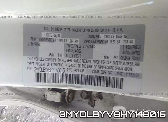 3MYDLBYV8HY148016 фото 8
