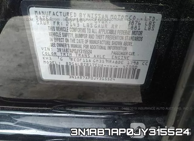 3N1AB7AP0JY315524 фото 6
