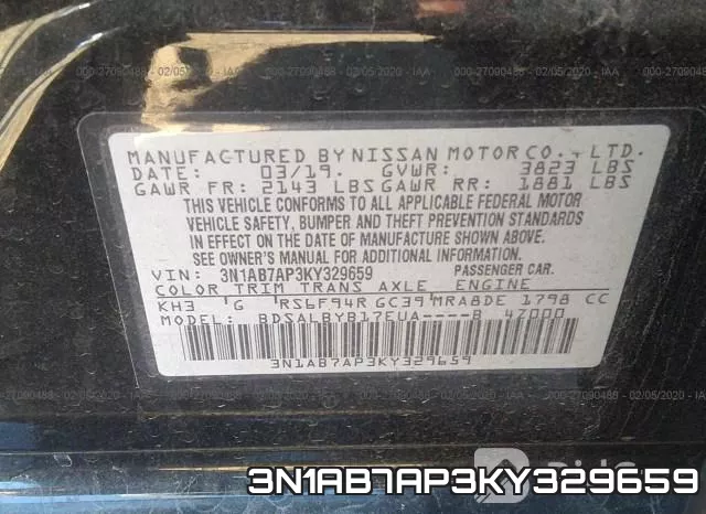 3N1AB7AP3KY329659 фото 8