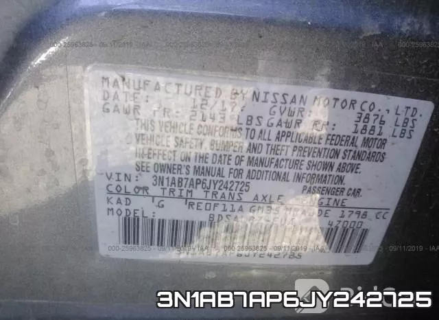 3N1AB7AP6JY242725 фото 8
