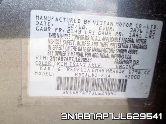 3N1AB7AP7JL629541 фото 2