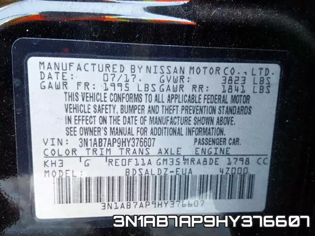 3N1AB7AP9HY376607 фото 2