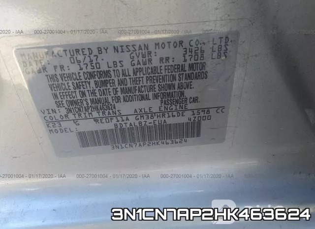 3N1CN7AP2HK463624 фото 9