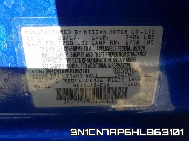 3N1CN7AP6HL863101 фото 2