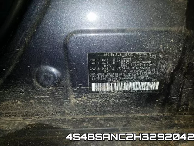 4S4BSANC2H3292042 фото 2
