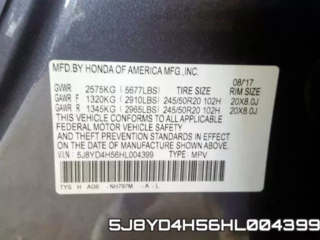 5J8YD4H56HL004399 фото 2