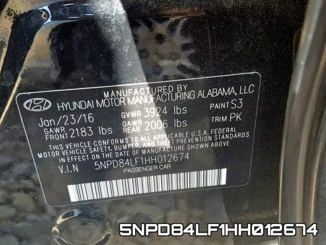 5NPD84LF1HH012674 фото 2