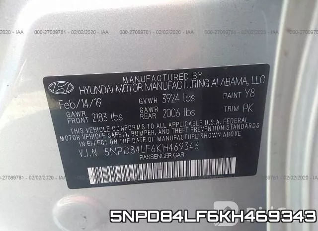 5NPD84LF6KH469343 фото 7