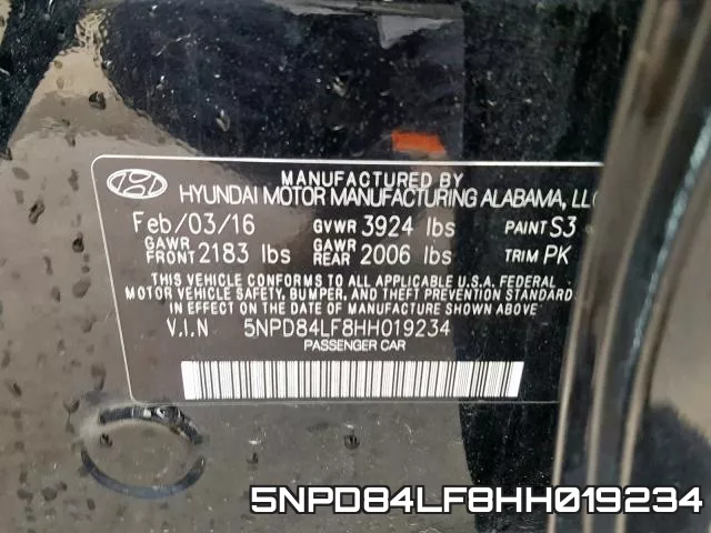 5NPD84LF8HH019234 фото 2