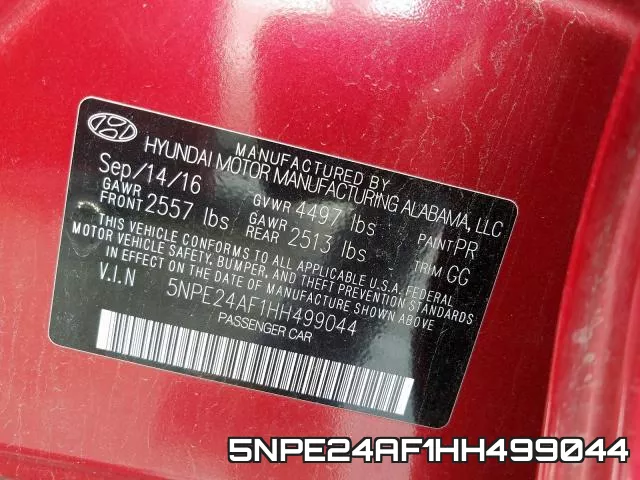 5NPE24AF1HH499044 фото 2