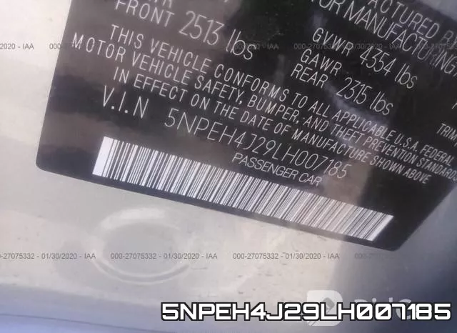 5NPEH4J29LH007185 фото 6