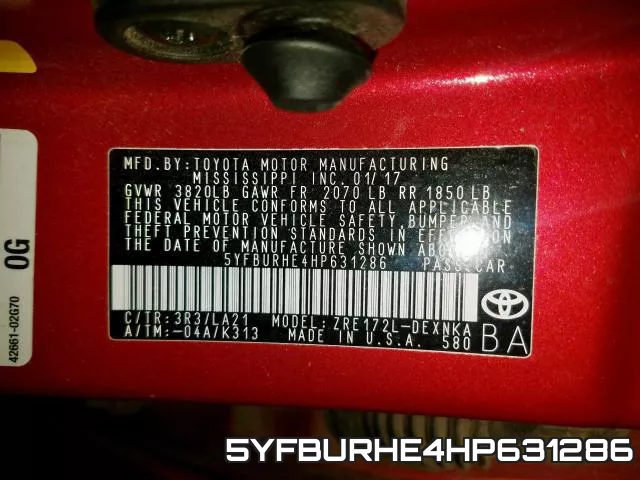 5YFBURHE4HP631286 фото 2