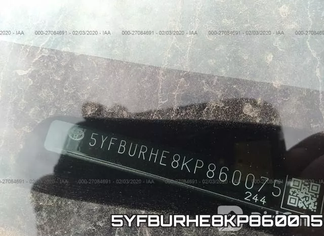 5YFBURHE8KP860075 фото 8