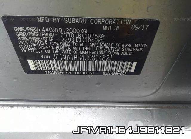 JF1VA1H64J9814821 фото 8