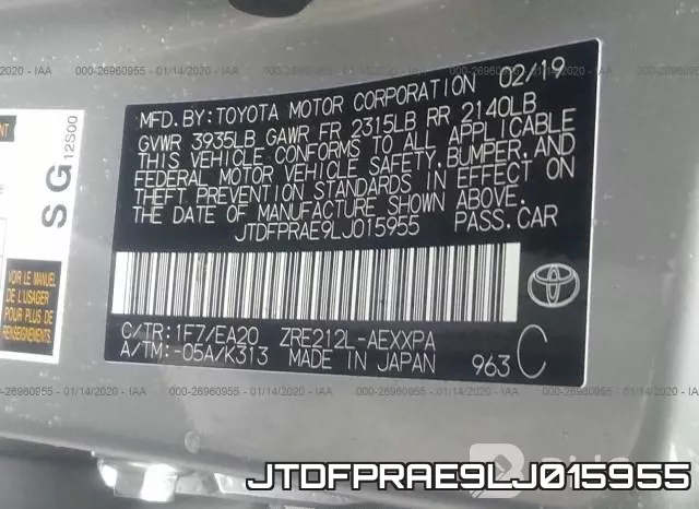 JTDFPRAE9LJ015955 фото 9