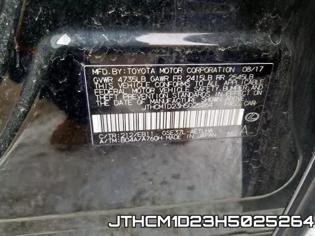 JTHCM1D23H5025264 фото 2