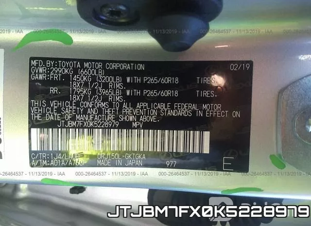 JTJBM7FX0K5228979 фото 7