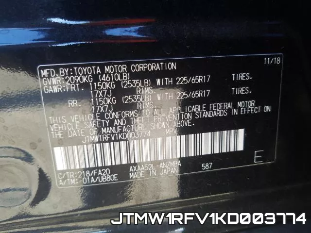 JTMW1RFV1KD003774 фото 2