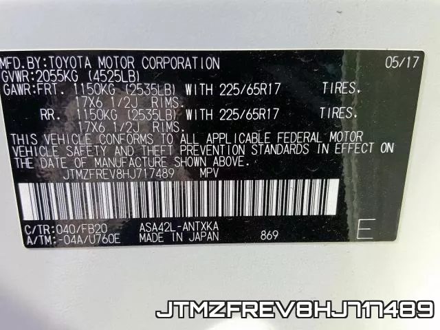 JTMZFREV8HJ717489 фото 2