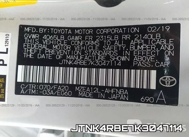 JTNK4RBE7K3047114 фото 7
