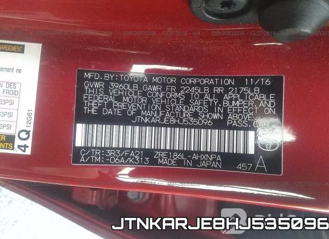 JTNKARJE8HJ535096 фото 7