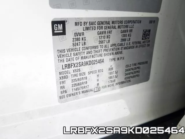 LRBFX2SA9KD025464 фото 2