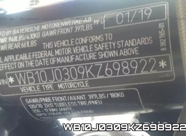 WB10J0309KZ698922 фото 2