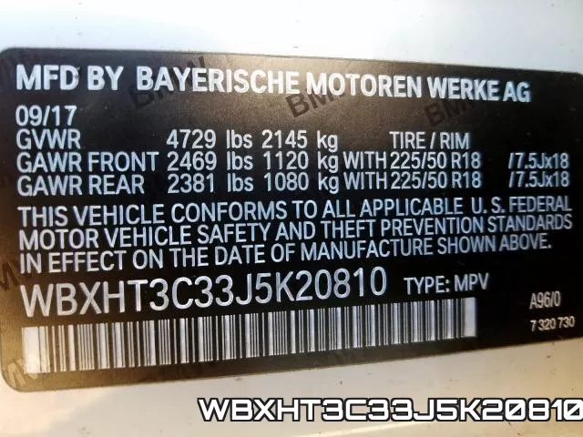 WBXHT3C33J5K20810 фото 2