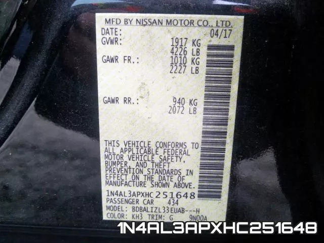 1N4AL3APXHC251648 фото 2