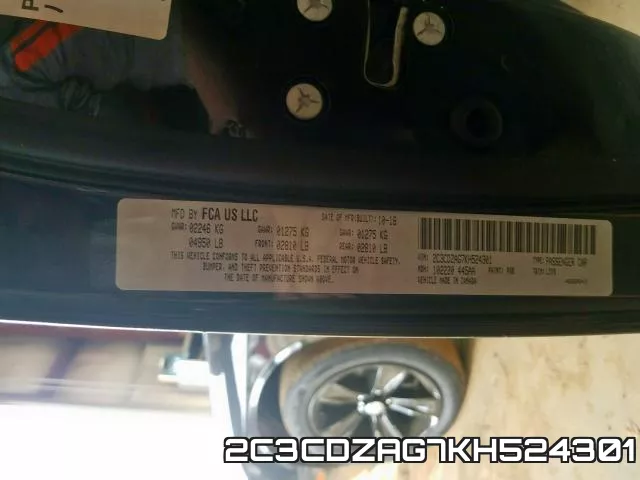 2C3CDZAG7KH524301 фото 2