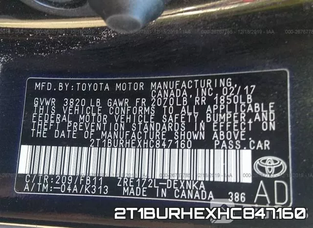 2T1BURHEXHC847160 фото 7