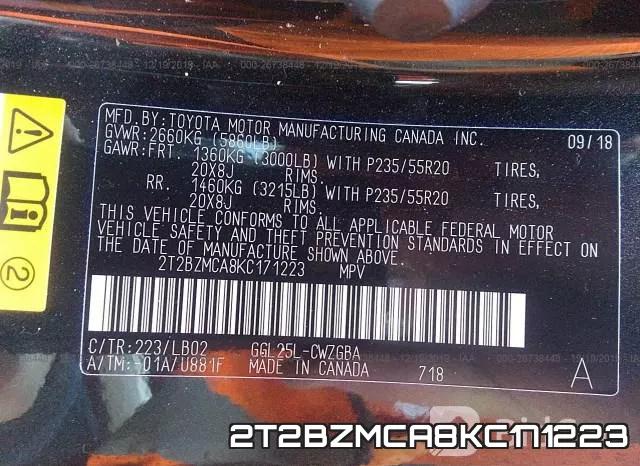 2T2BZMCA8KC171223 фото 7