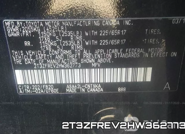2T3ZFREV2HW362773 фото 7