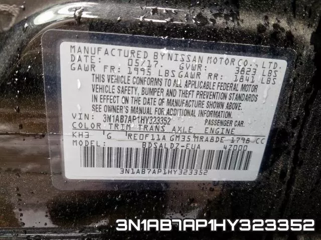 3N1AB7AP1HY323352 фото 2