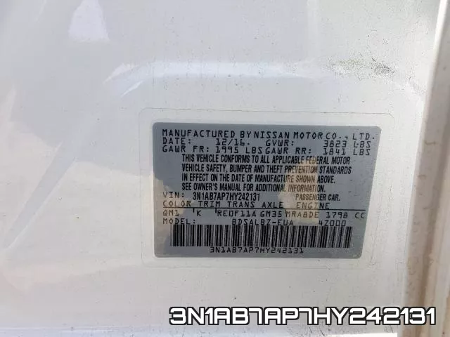3N1AB7AP7HY242131 фото 2