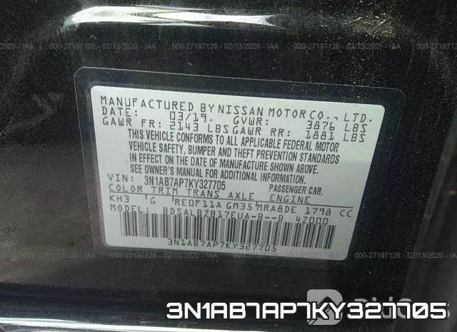 3N1AB7AP7KY327705 фото 5