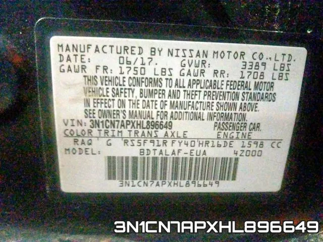3N1CN7APXHL896649 фото 2