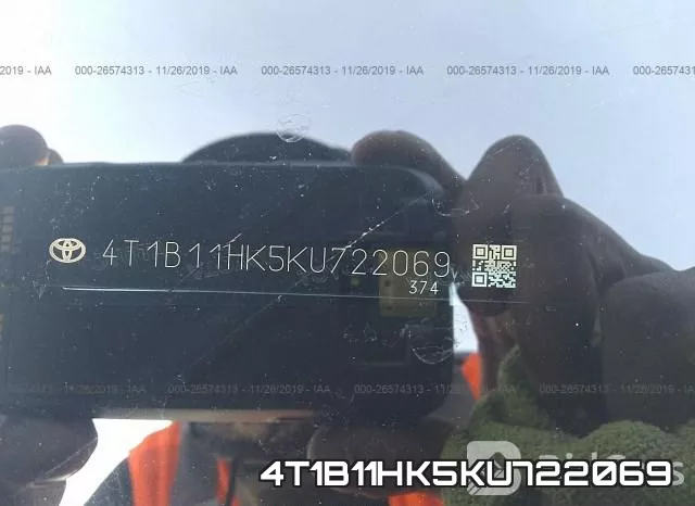 4T1B11HK5KU722069 фото 8