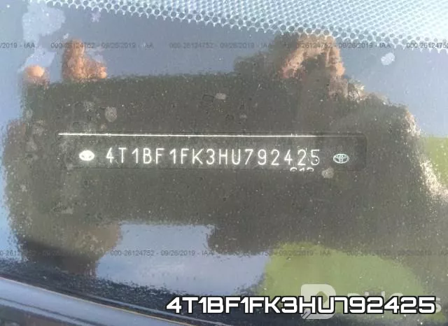 4T1BF1FK3HU792425 фото 10