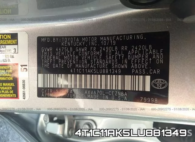 4T1C11AK5LU881349 фото 7