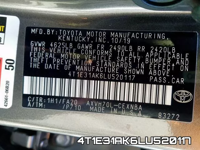 4T1E31AK6LU520117 фото 2
