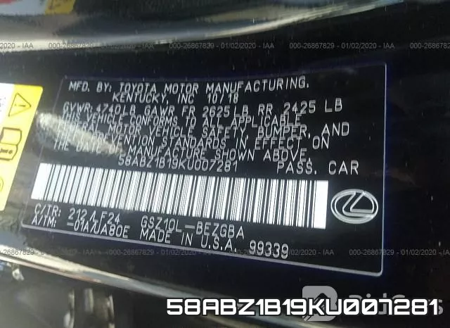 58ABZ1B19KU007281 фото 6