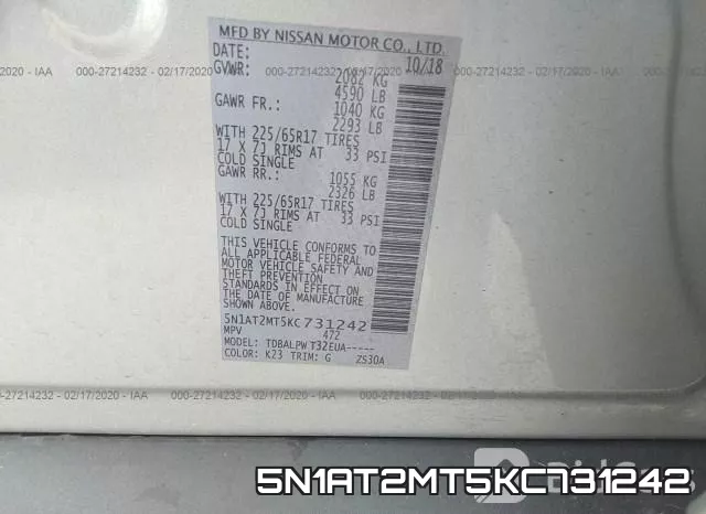 5N1AT2MT5KC731242 фото 8