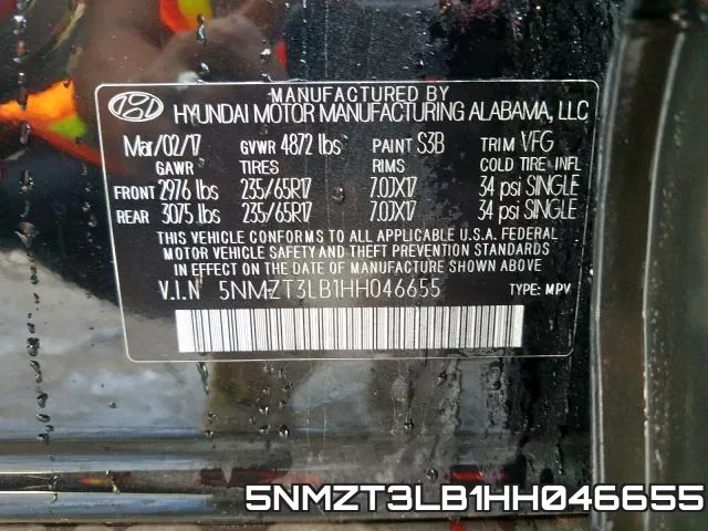 5NMZT3LB1HH046655 фото 2
