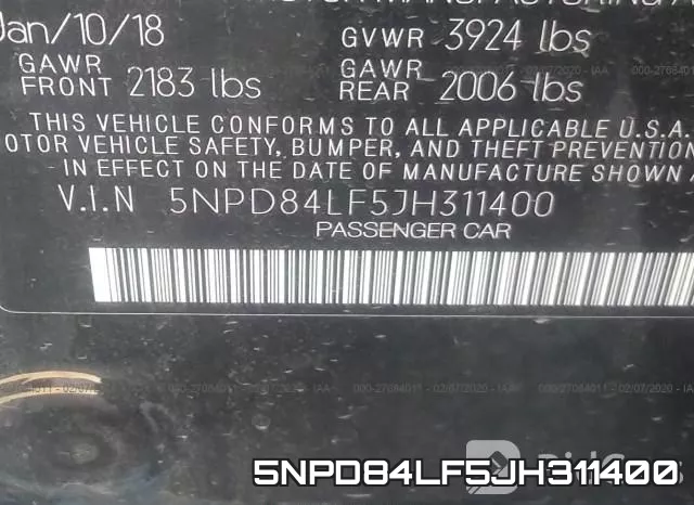 5NPD84LF5JH311400 фото 4