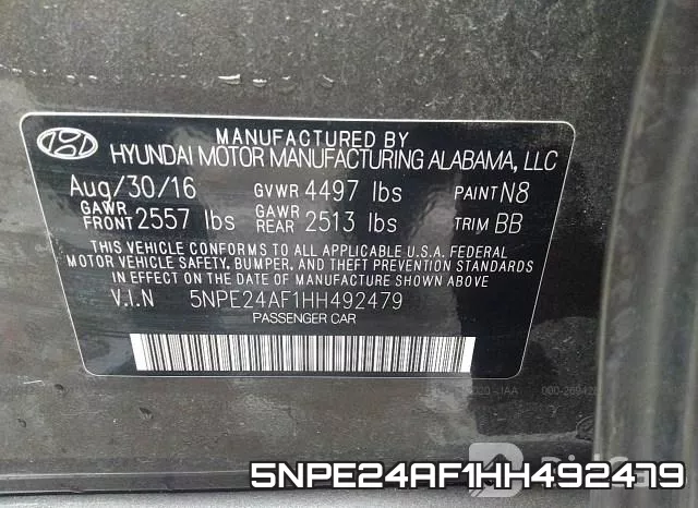 5NPE24AF1HH492479 фото 7